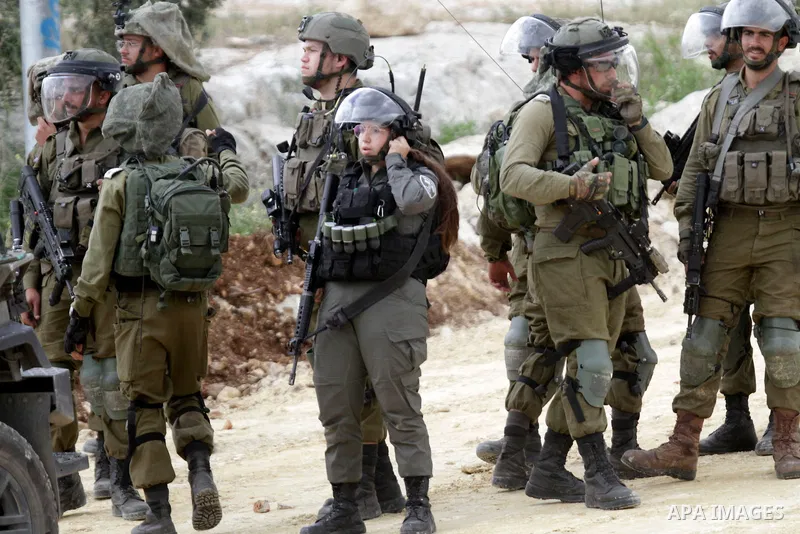 Clashes between Palestinian protesters and Israeli soldiers during a protest in the village of Beita, south of Nablus in the occupied West Bank, on April 10, 2023, against a march by settlers to the nearby Israeli outpos...