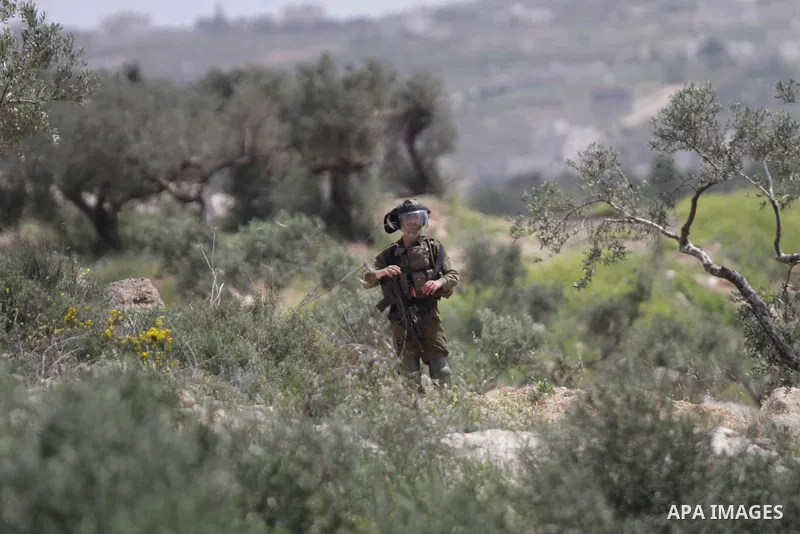 Clashes between Palestinian protesters and Israeli soldiers during a protest in the village of Beita, south of Nablus in the occupied West Bank, on April 10, 2023, against a march by settlers to the nearby Israeli outpos...