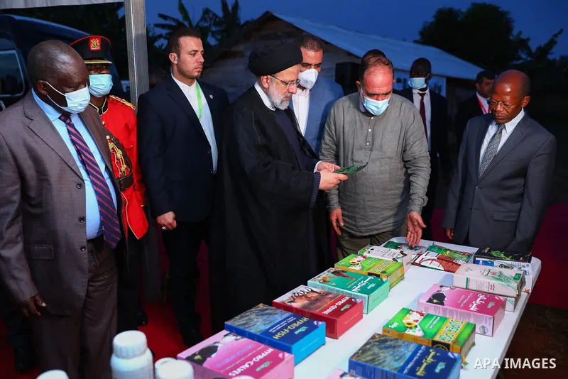 Iranian President Ebrahim Raisi visiting Iran and Uganda agricultural technologies park in Uganda on July 12, 2023. Photo by Iranian Presidency Office/APAimages