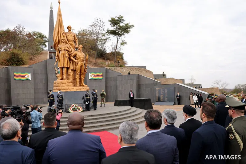 Iranian President Ebrahim Raisi visits Zimbabwe on July 13, 2023. Photo by Iranian Presidency Office/APAimages