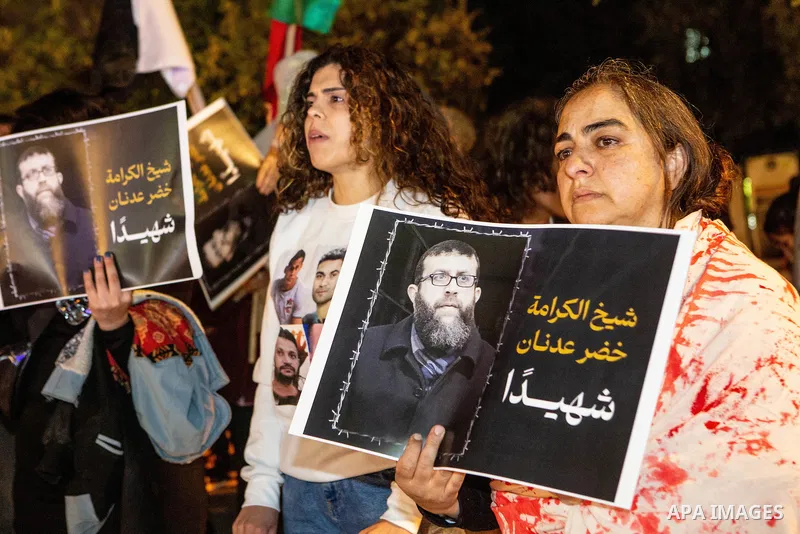 May 2, 2023, Haifa, Israel: Palestinian citizens of Israel protest in the northern port city of Haifa, Israel, on Tuesday, 2 May, 2023, following the death of Khader Adnan, a 44-year-old Palestinian man imprisoned by Isr...