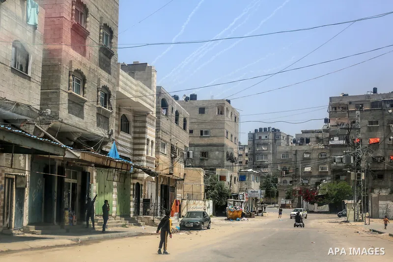 Rockets are fired from Gaza towards Israel on May 12, 2023. Israel and Gaza militants traded heavy fire today as hopes faded of securing a truce to end days of fighting that have killed dozens, all but one of them Palest...