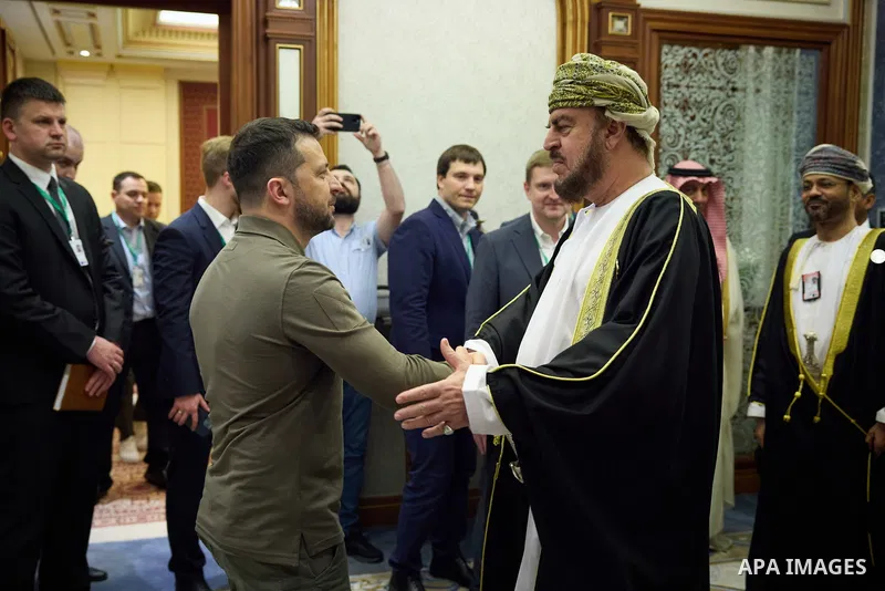 Ukrainian President Volodymyr Zelenskyy at the 32nd Arab League Summit in Jeddah on May 19, 2023. Photo by PRESIDENT OF UKRAINE\ apaimages