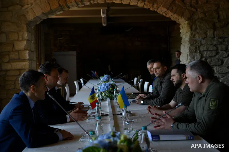 President of Ukraine, Volodymyr Zelenskyy visits the Republic of Moldova on June 2, 2023. Photo by PRESIDENT OF UKRAINE\ apaimages