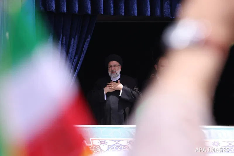 Iranian President Ebrahim Raisi during his visiting to East Azerbaijan province, on June 9, 2023. Photo by Iranian Presidency Office/APAimages
