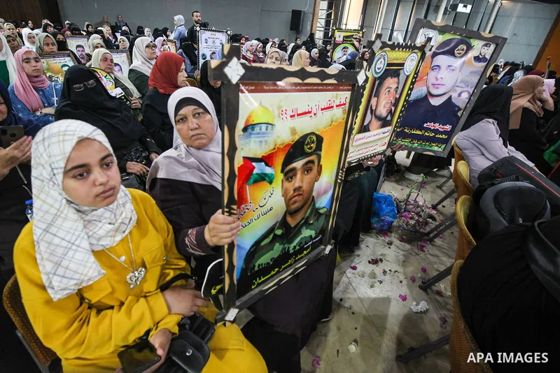 Palestinians attend a festival to honor mothers of Palestinians who were killed during the conflict between Islamic Jihad movement and Israel in May, in Gaza city on July 3, 2023. Photo by Omar Ashtawy\ apaimages