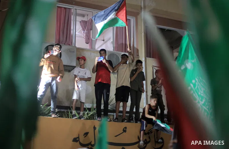 Supporters of Palestinians Hamas movement take part in a demonstration in Gaza city on July 3, 2023, protesting an Israeli military operation in the West Bank city of Jenin. Israel has stepped up operations in the northe...