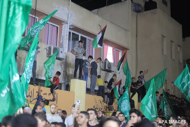 Supporters of Palestinians Hamas movement take part in a demonstration in Gaza city on July 3, 2023, protesting an Israeli military operation in the West Bank city of Jenin. Israel has stepped up operations in the northe...