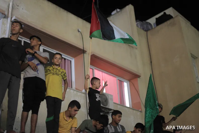 Supporters of Palestinians Hamas movement take part in a demonstration in Gaza city on July 3, 2023, protesting an Israeli military operation in the West Bank city of Jenin. Israel has stepped up operations in the northe...