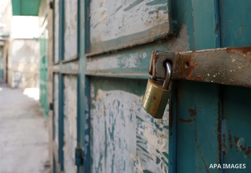Shops are seen closed during a general strike against Israel’s assault on Jenin in the West Bank city of Bethlehem on July 04, 2023. A general strike is observed today in Gaza strip and West Bank, including East Jerusale...