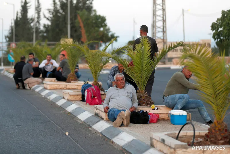 July 5, 2023, Jalameh, Israel: Jalameh (Israel), 05/07/2023.- Palestinian workers wait at Jalameh crossing near the West Bank city of Jenin, on their way to work in Israel, 05 July 2023. The Israeli army announced the wi...