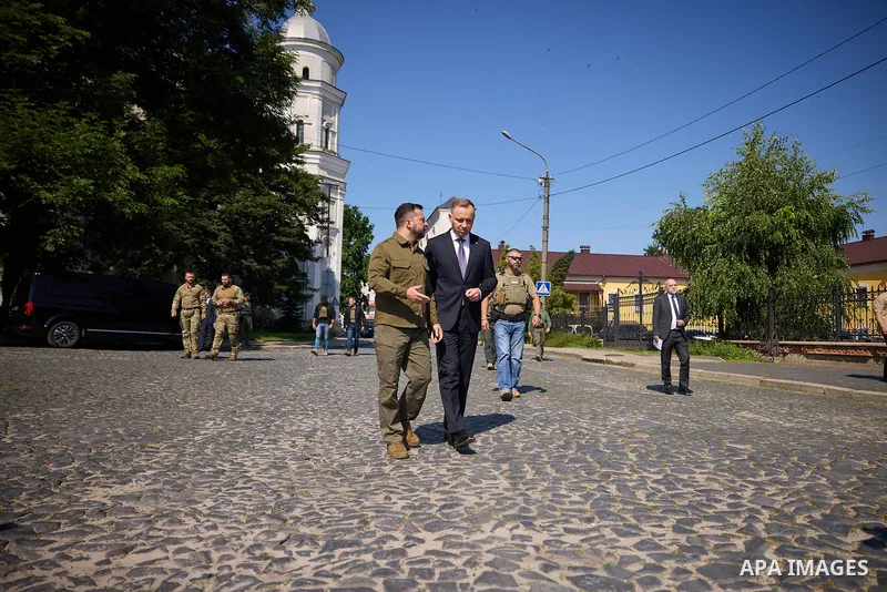 President of Ukraine, Volodymyr Zelensky visits Lviv and Volyn regions on July 8, 2023. Photo by PRESIDENT OF UKRAINE Office\ apaimages