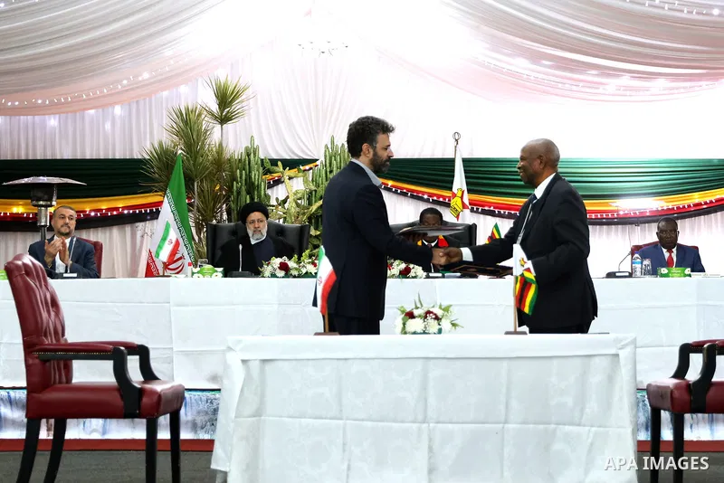 Iranian President Ebrahim Raisi visits Zimbabwe on July 13, 2023. Photo by Iranian Presidency Office/APAimages