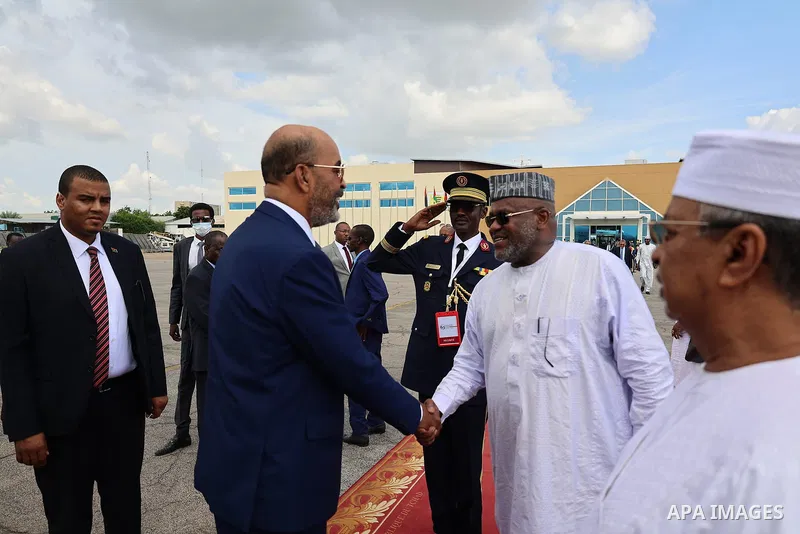 Vice President of Presidential Council, "Musa Al-Koni" leaves Chad after participating in the celebration of the 63rd anniversary of the independence of the Republic of Chad on August 11, 2023. Photo by Libyan Presidenti...
