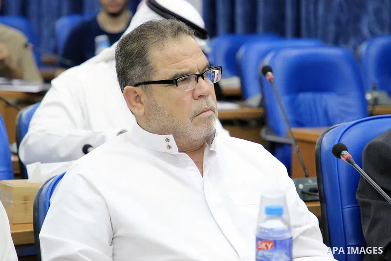 Palestinian Members of Legislative Council, attend a meeting on the occasion of the 30th anniversary of the Oslo accords, in Gaza city, on September 13, 2023. The Oslo Accords are a set of agreements between the Governme...