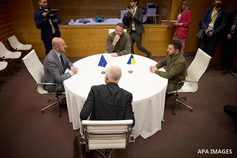 Ukraine's President Volodymyr Zelensky visits Spain to participate in the 3rd European Political Community Summit, in Granada, Spain, on Octobar 05, 2023. Photo by PRESIDENT OF UKRAINE\ apaimages.