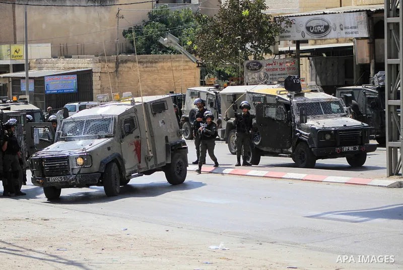 Israeli forces clash with Palestinians following the funeral of 19-year-old Labib Damidi, who was shot in an overnight attack in the village of Huwara village, in nablus city, West Bank, on October 6, 2023. The Palestini...