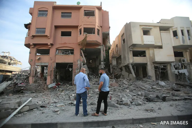 Palestinian families evacuates to safer areas following overnight Israeli shelling in Gaza city on October 11, 2023. Israel pounded Hamas targets in Gaza on October 11and said the bodies of 1,500 Islamist militants were...