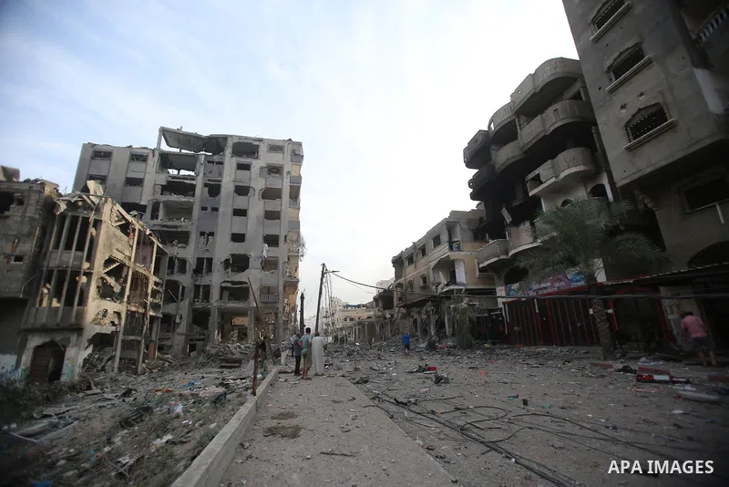 Palestinian families evacuates to safer areas following overnight Israeli shelling in Gaza city on October 11, 2023. Israel pounded Hamas targets in Gaza on October 11and said the bodies of 1,500 Islamist militants were...