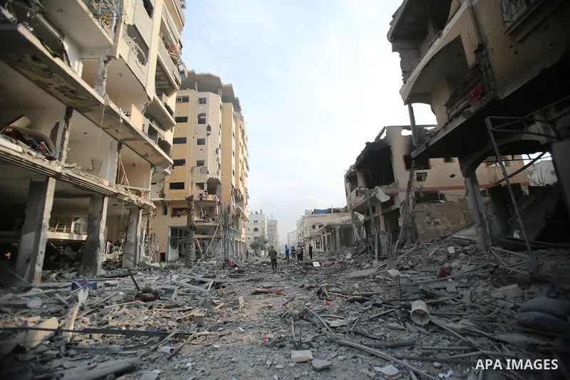 Palestinian families evacuates to safer areas following overnight Israeli shelling in Gaza city on October 11, 2023. Israel pounded Hamas targets in Gaza on October 11and said the bodies of 1,500 Islamist militants were...