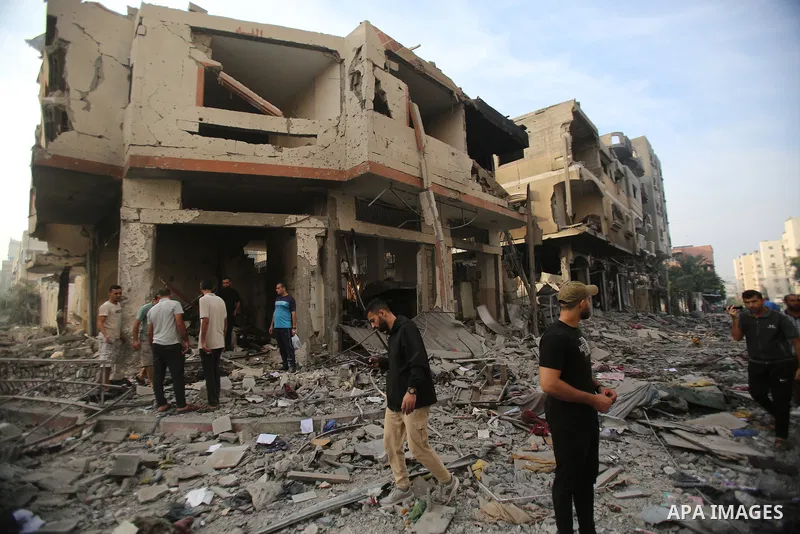 Palestinian families evacuates to safer areas following overnight Israeli shelling in Gaza city on October 11, 2023. Israel pounded Hamas targets in Gaza on October 11and said the bodies of 1,500 Islamist militants were...