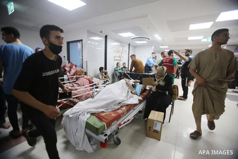 Palestinians injured in Israeli bombardment sleeps on a hospital beds in a ward at Al-Shifa hopsital in Gaza City on November 3, 2023, amid the ongoing battles between Israel and the Palestinian group Hamas. Photo by Bas...