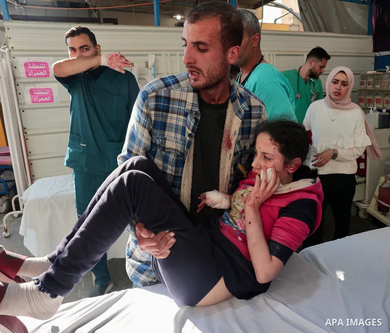 Wounded Palestinians receives treatment at the Kuwait hospital following Israeli bombardment in Rafah, in the southern Gaza Strip on December 14, 2023, amid continuing battles between Israel and the militant group Hamas....