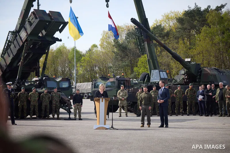 Ukrainian President Volodymyr Zelensky visits the Kingdom of the Netherlands on May 05, 2023 . Photo by PRESIDENT OF UKRAINE\ apaimages