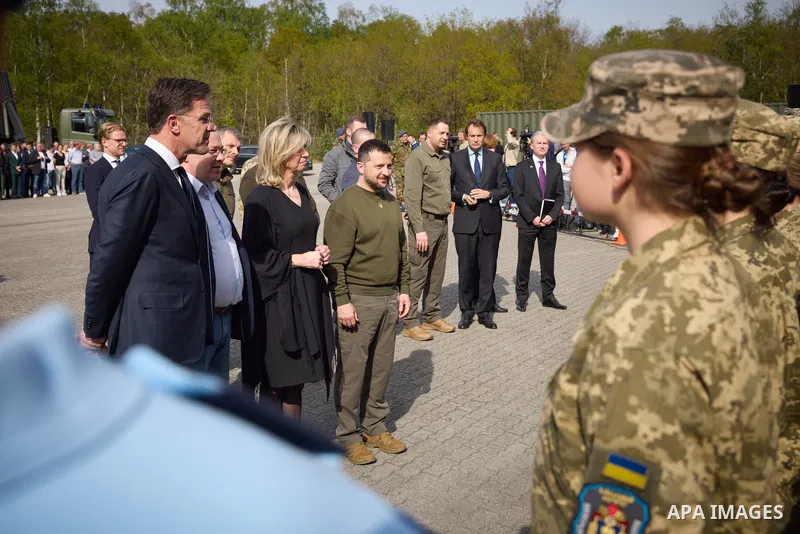 Ukrainian President Volodymyr Zelensky visits the Kingdom of the Netherlands on May 05, 2023 . Photo by PRESIDENT OF UKRAINE\ apaimages