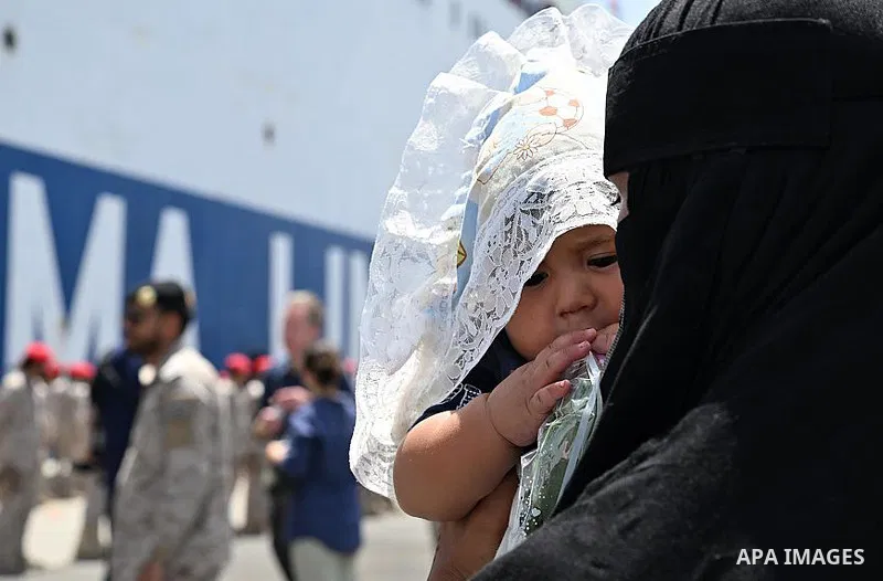 Citizens arrive Jeddah, following their rescue from Sudan on April 29, 2023. Photo by Saudi Press Agency