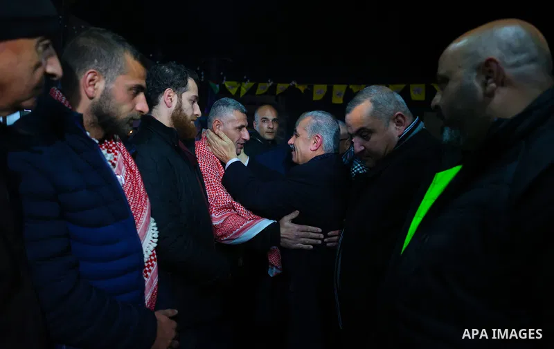 Palestinian Prime Minister Mohammad Shtayyeh condolences to the family of the 14-year-old Amr Khaled Khumour, who was killed by Isareli forces, in Dheisheh camp in the West Bank city of Bethlehem on January 18, 2023. Pho...