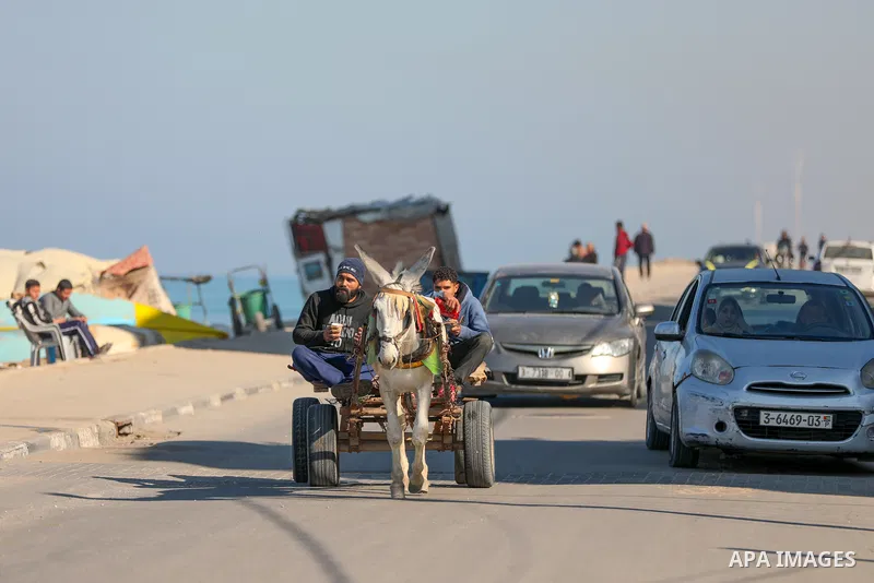 The daily life of Palestinians in al-Shati refugee camp, west of Gaza City on January 18, 2023. Photo by Atia Darwish/APAimages