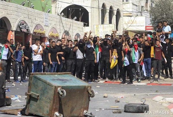 Israeli forces clash with Palestinians following the funeral of 19-year-old Labib Damidi, who was shot in an overnight attack in the village of Huwara village, in nablus city, West Bank, on October 6, 2023. The Palestini...