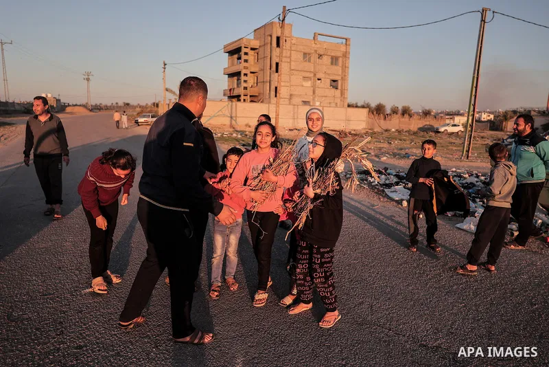 A view of the Qatari-funded Hamad Town residential complex in Khan Yunis in the southern Gaza Strip, on January 06, 2024. Residents were flee their homes after an Israeli raid completely destroyed more than 6 residential...