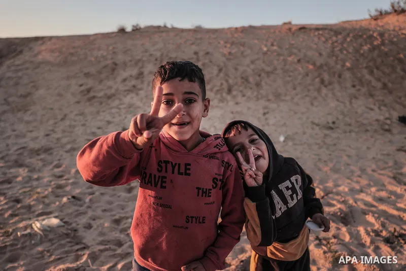 A view of the Qatari-funded Hamad Town residential complex in Khan Yunis in the southern Gaza Strip, on January 06, 2024. Residents were flee their homes after an Israeli raid completely destroyed more than 6 residential...