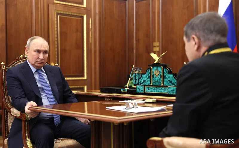 Russian President Vladimir Putin held a working meeting with President of the Supreme Court Vyacheslav Lebedev, in Moscow, Russia. on 06 February 2024.