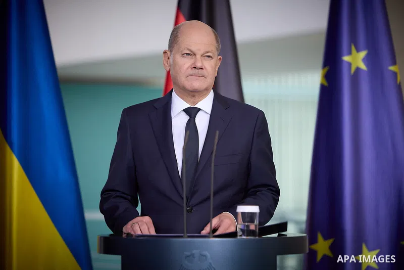 President of Ukraine Volodymyr Zelenskyy arrives working visit with Chancellor of Germany Olaf Scholz in Berlin, Germany on February 16, 2024. Photo by PRESIDENT OF UKRAINE\ apaimages