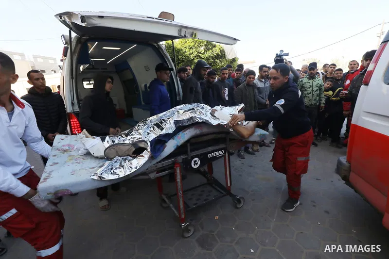 Injured Palestinians, are brought to Al-Aqsa Martyrs Hospital for treatment following the Israeli attacks in Dair El-Balah, Gaza on February 29, 2024. Photo by Ali Hamad\ apaimages