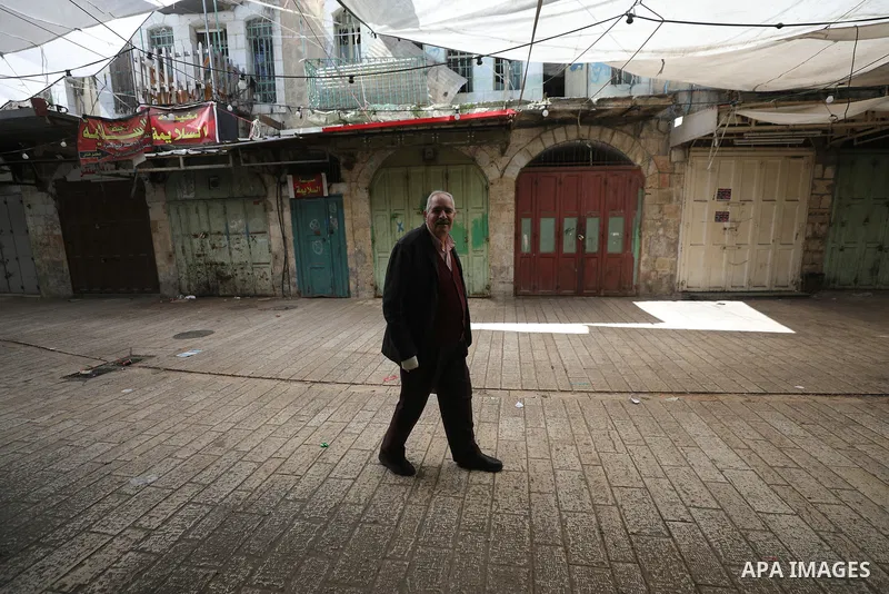 Empty streets and closed stores are seen during a general strike in Hebron, to mourn those killed in Tulkarm, in the Israeli-occupied West Bank, April 21, 2024. Photo by Mamoun Wazwaz\ apaimages