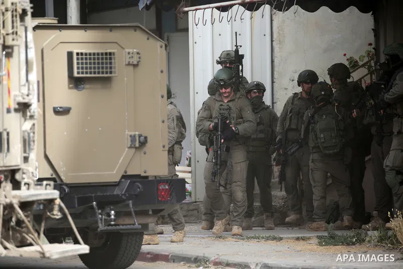 Israeli army raid Balata village, east of the West Bank city of Nablus, and detained one Palestinian during the raid, on May 18, 2025. Photo by Mohammed Nasser\ apaimages