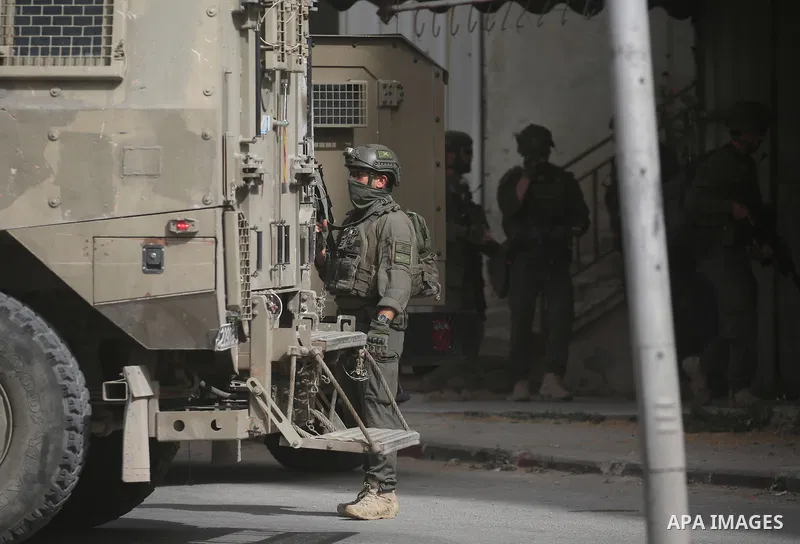 Israeli army raid Balata village, east of the West Bank city of Nablus, and detained one Palestinian during the raid, on May 18, 2025. Photo by Mohammed Nasser\ apaimages