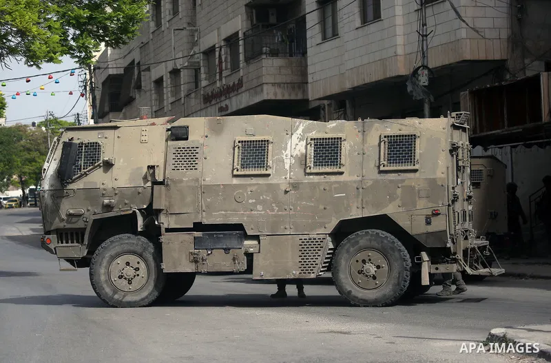Israeli army raid Balata village, east of the West Bank city of Nablus, and detained one Palestinian during the raid, on May 18, 2025. Photo by Mohammed Nasser\ apaimages