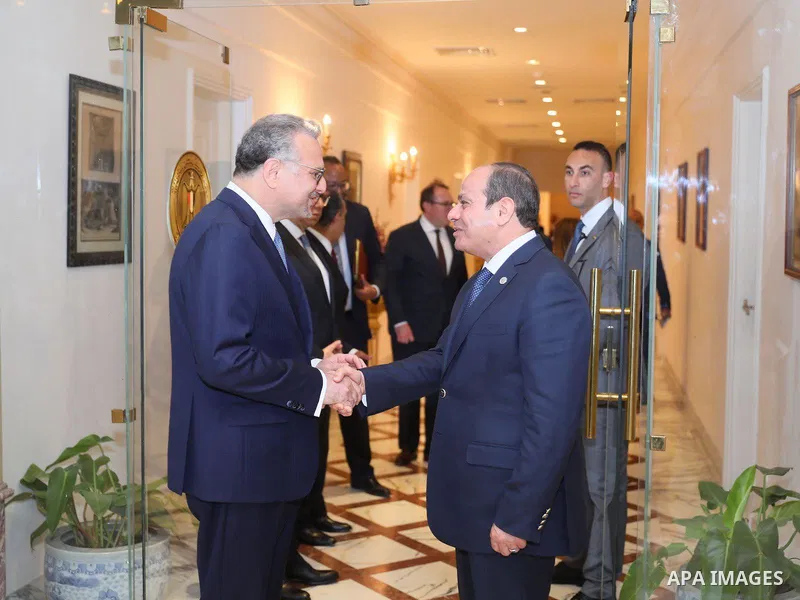 Egyptian President Abdel Fattah El-Sisi receives Mosaad Boulos, Senior Advisor to the US President for Arab, Middle Eastern and African Affairs, in the presence of Dr. Badr Abdel Aty, Minister of Foreign Affairs, Immigra...