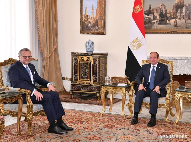 Egyptian President Abdel Fattah El-Sisi receives Mosaad Boulos, Senior Advisor to the US President for Arab, Middle Eastern and African Affairs, in the presence of Dr. Badr Abdel Aty, Minister of Foreign Affairs, Immigra...