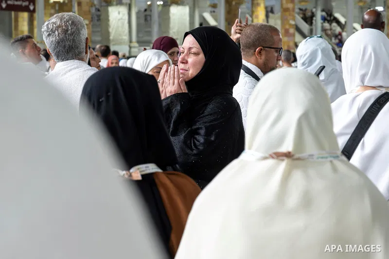 Muslim worshippers gather for prayers around the Kaaba, Islam's holiest shrine, at the Grand Mosque complex in the holy city of Mecca on June 2, 2025 ahead of the annual Hajj pilgrimage. Photo by Saudi Press Agency