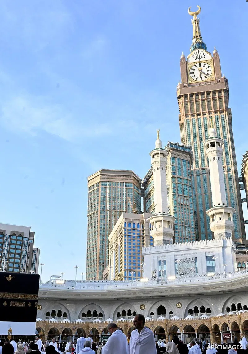 Muslim worshippers gather around the Kaaba, Islam's holiest shrine, at the Grand Mosque complex in the holy city of Mecca on June 3, 2025 ahead of the annual Hajj pilgrimage. Photo by Saudi Press Agency