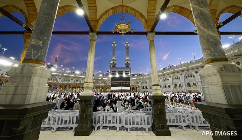 Muslim worshippers gather around the Kaaba, Islam's holiest shrine, at the Grand Mosque complex in the holy city of Mecca on June 3, 2025 ahead of the annual Hajj pilgrimage. Photo by Saudi Press Agency