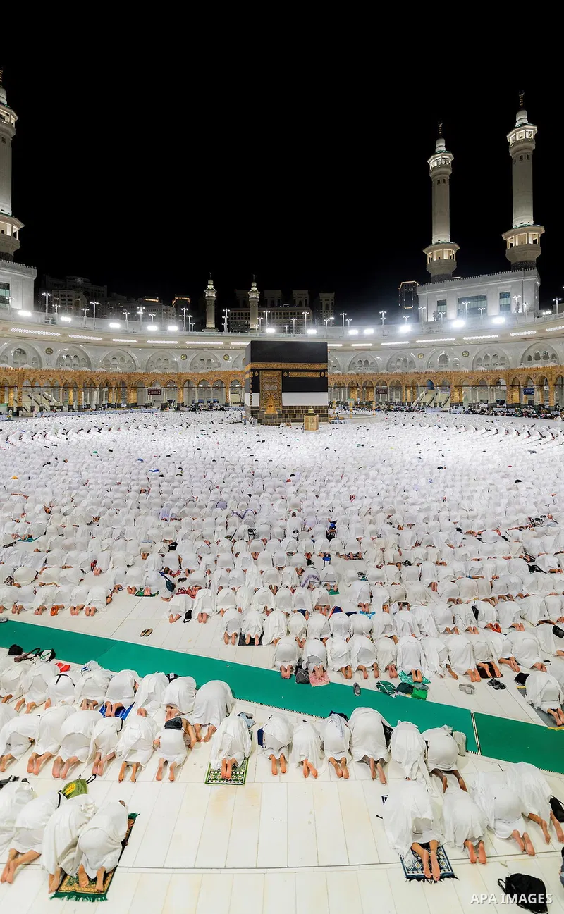 Muslim worshippers gather around the Kaaba, Islam's holiest shrine, at the Grand Mosque complex in the holy city of Mecca on June 3, 2025 ahead of the annual Hajj pilgrimage. Photo by Saudi Press Agency\ APA Images