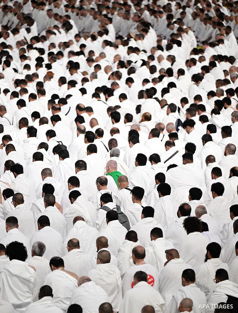 Muslim worshippers gather around the Kaaba, Islam's holiest shrine, at the Grand Mosque complex in the holy city of Mecca on June 3, 2025 ahead of the annual Hajj pilgrimage. Photo by Saudi Press Agency\ APA Images