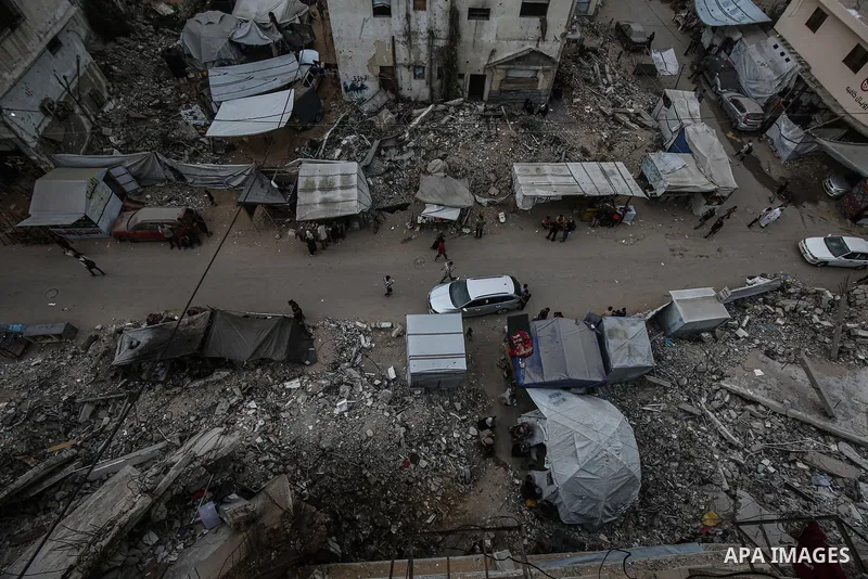 Deprived of basic needs such as shelter, food and clean water, Palestinians continue their daily life in makeshift tents and the rubble of collapsed buildings, where they live under difficult living conditions in Jabalia...